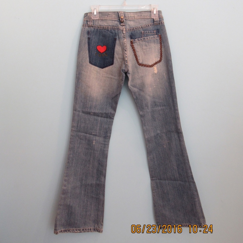 Joystick Patchwork Flare Jeans - image 2
